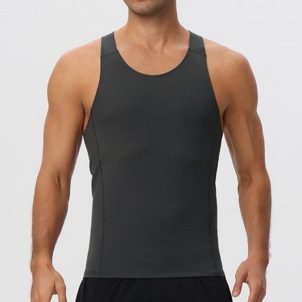 Mens Running Workout 65%nylon 35%spandex Tank Top 51149 print logo 1