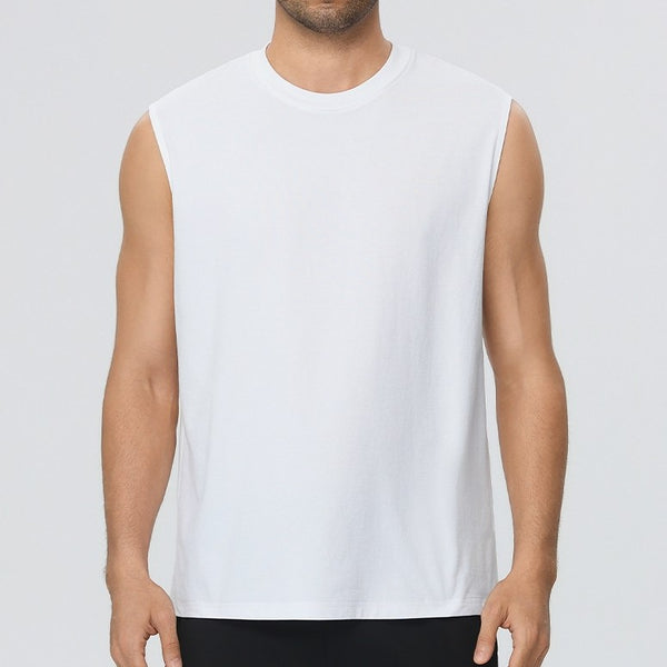 Mens Gym Workout 100%polyester Tank Top 61145 print logo 1