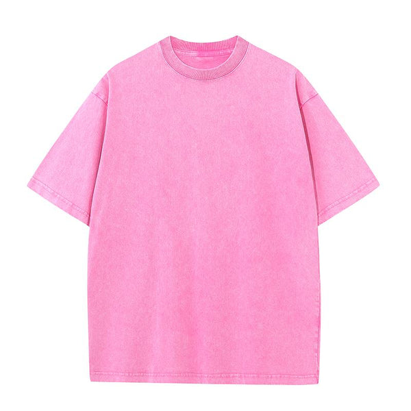 Mens Acid Washed Oversized 100% Cotton T-shirt A27012 print logo 1