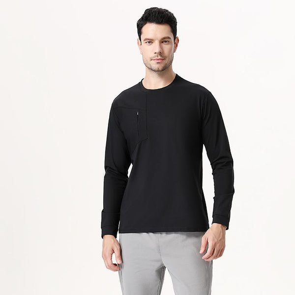 Mens Gym Fitness 100%Polyester long sleeve shirt B668 print logo 1