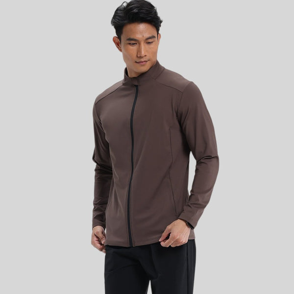 Mens sports fitness 80%Polyester 20%Spandex jacket D42188 print logo 1