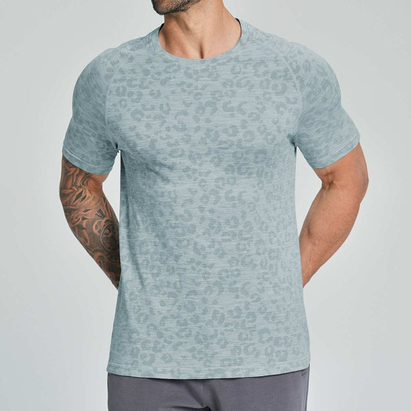 Mens Fitness Running 62%nylon 38%polyester Tshirt DD-EDX1112 print logo 1
