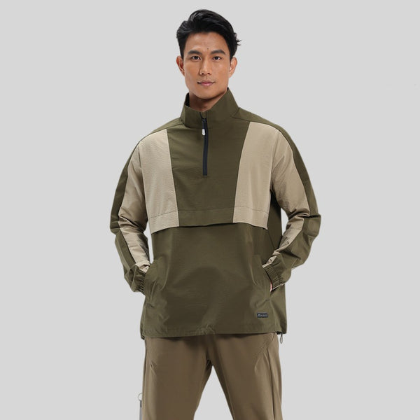 Mens Casual Workout 100%Polyester Quarter zip shirt E42183 print logo 1