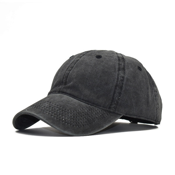 Vintage Washed 100% cotton 6 Panel Cap HS-WASH01 print logo 1