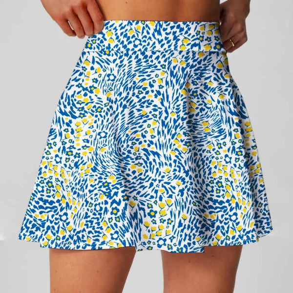 Womens Workout Training 90%Polyester 10%Spandex Tennis Skirt KJ0312 print logo 1