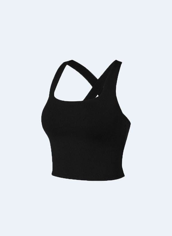 Womens Sports Fitness Polyester Spandex Tennis Set KJ0514+WX0101 - Tank Top print logo 1