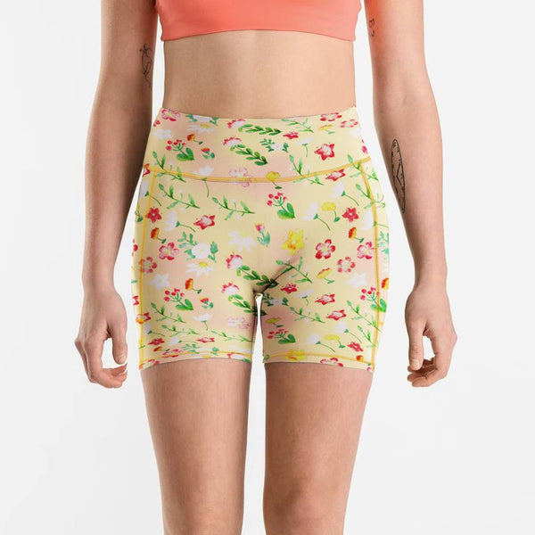 Womens Activewear Yoga 90%Polyester 10%Spandex Shorts KJ5011 print logo 1
