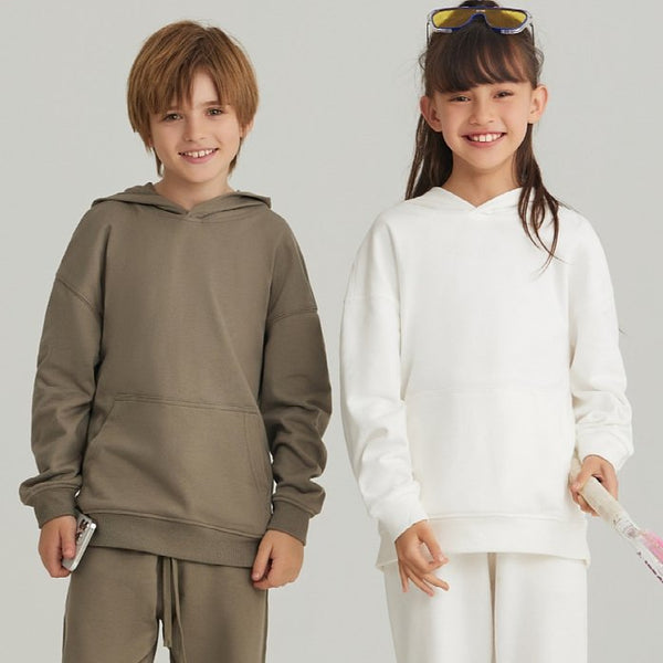 Children Casual Activewear 100% cotton Hoodie LL-BW14 print logo 1