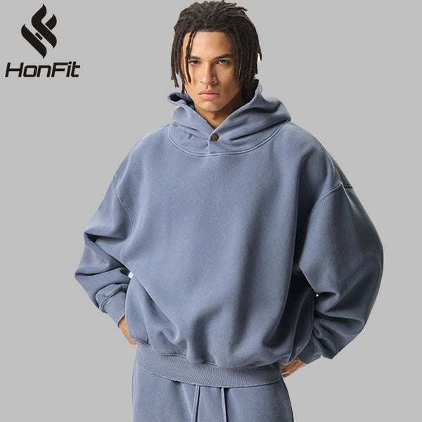 Mens Cropped 36.8%cotton 57.4%polyester 5.8%other fibers HOODIES M8305 - Honfitwear