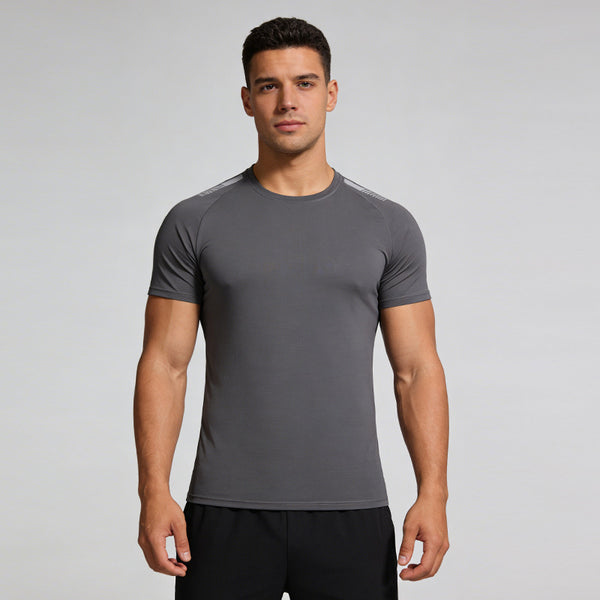 Men's Short Sleeve T-Shirt Casual Tee Gym Shirt PF-61225 - Honfitwear