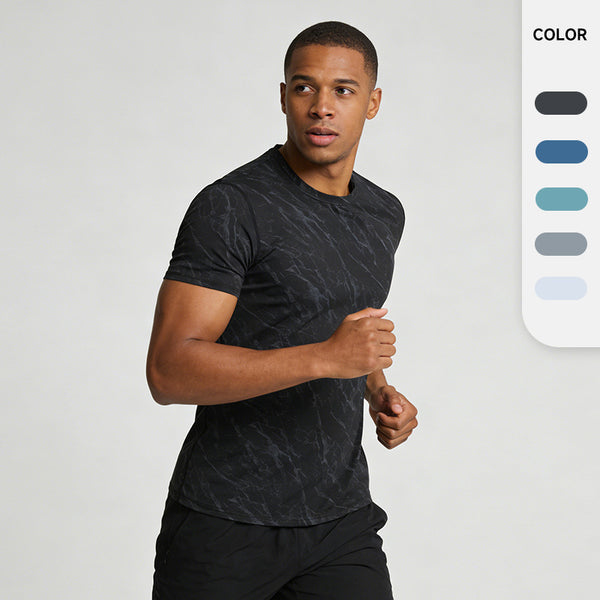 Men's Short Sleeve T-Shirt Casual Tee Gym Shirt PF-YMT003 - Honfitwear