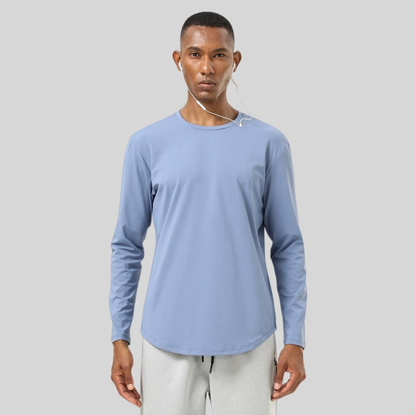 Mens Casual Fitness 82%polyester 18%spandex Long Sleeve Shirt SY-AL16839 print logo 1