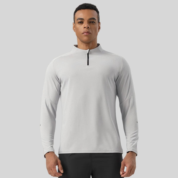 Mens Sportswear Running 94%polyester 6%spandex Quarter Zip Shirt SY-AL16879 print logo 1