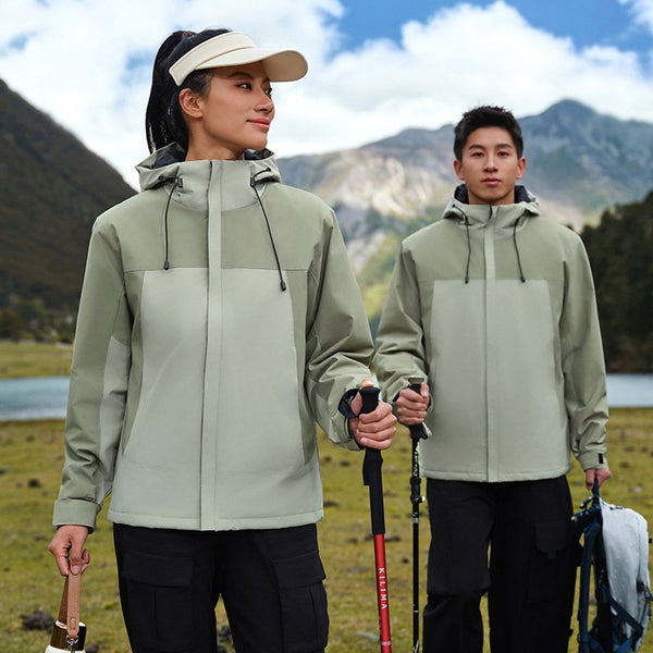 Mens Sports Hiking 100%polyester Jacket SY-JK2403 print logo 1