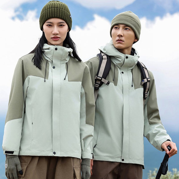 Mens Outdoor Hiking 100%polyester Jacket SY-JK7718 print logo 1