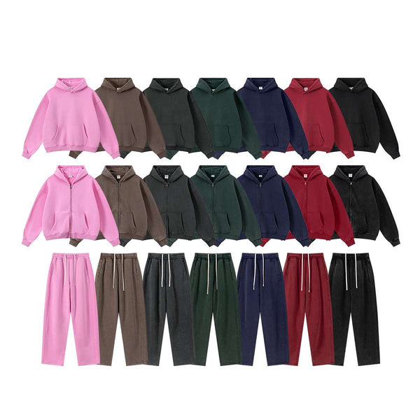 Mens Oversized 42%cotton 53%polyester 5%spandex hoodie Set W25805+W25806+K25807 Set print logo 1