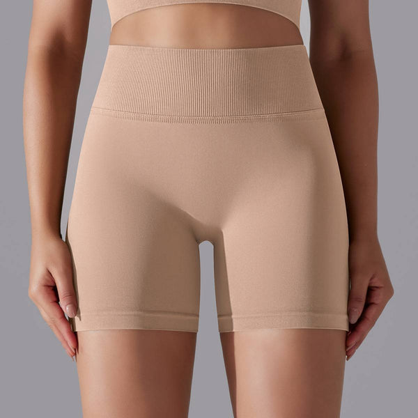 Womens Sports Yoga 90% nylon 10%spandex Seamless Shorts Y-6632 print logo 1