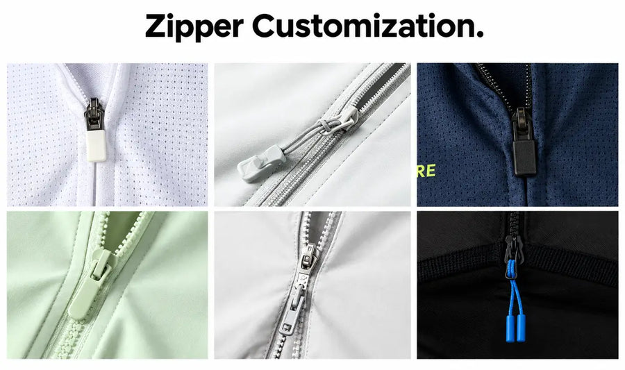 cycling apparel zipper custom
