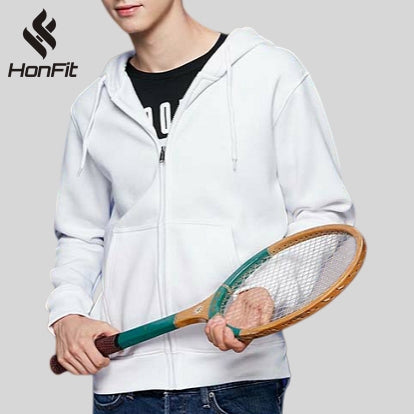 Mens Casual 52%Cotton 48%polyester Zip Hoodie 04EC01
