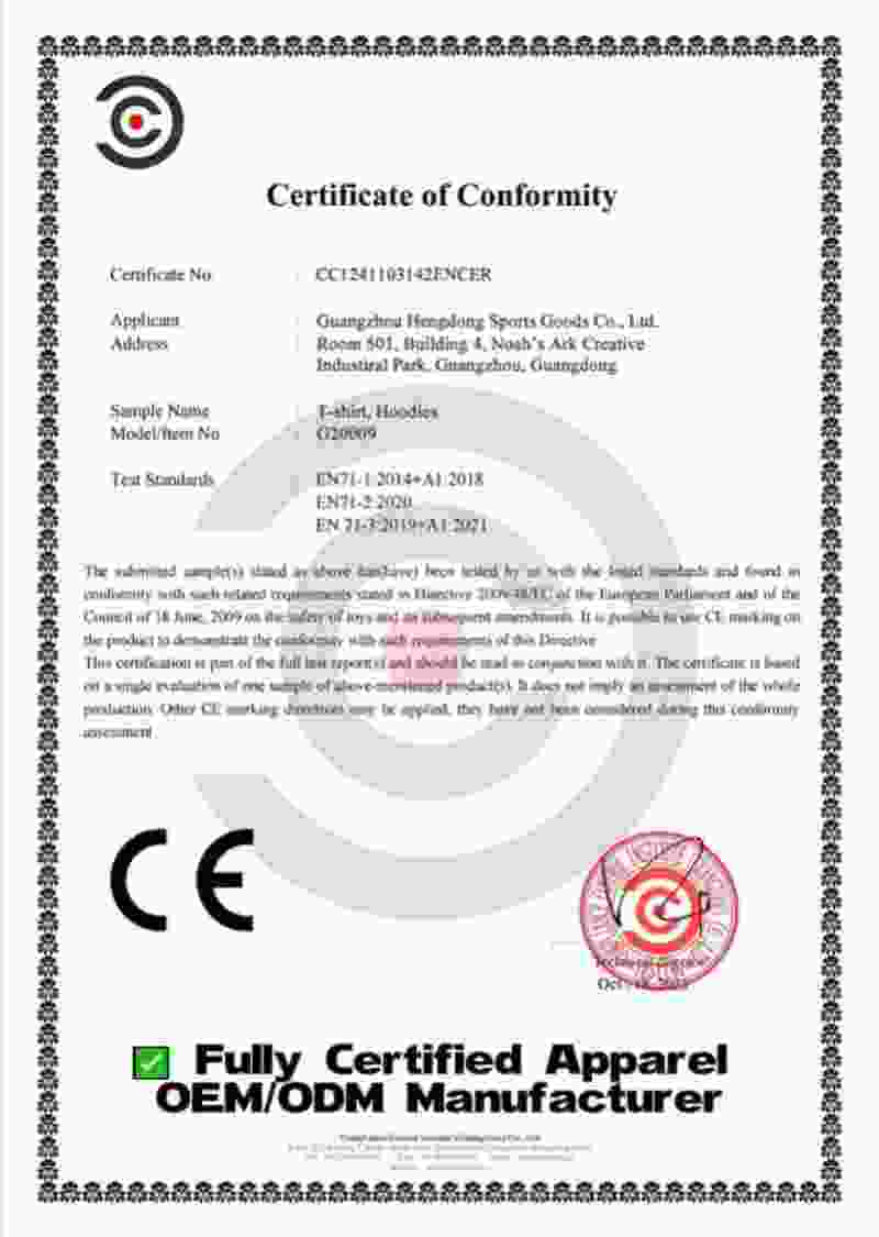 Scope Certificate