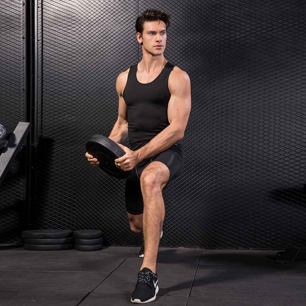Mens Training Compression 85%polyester 15%spandex Tank Top 1001 print logo 19