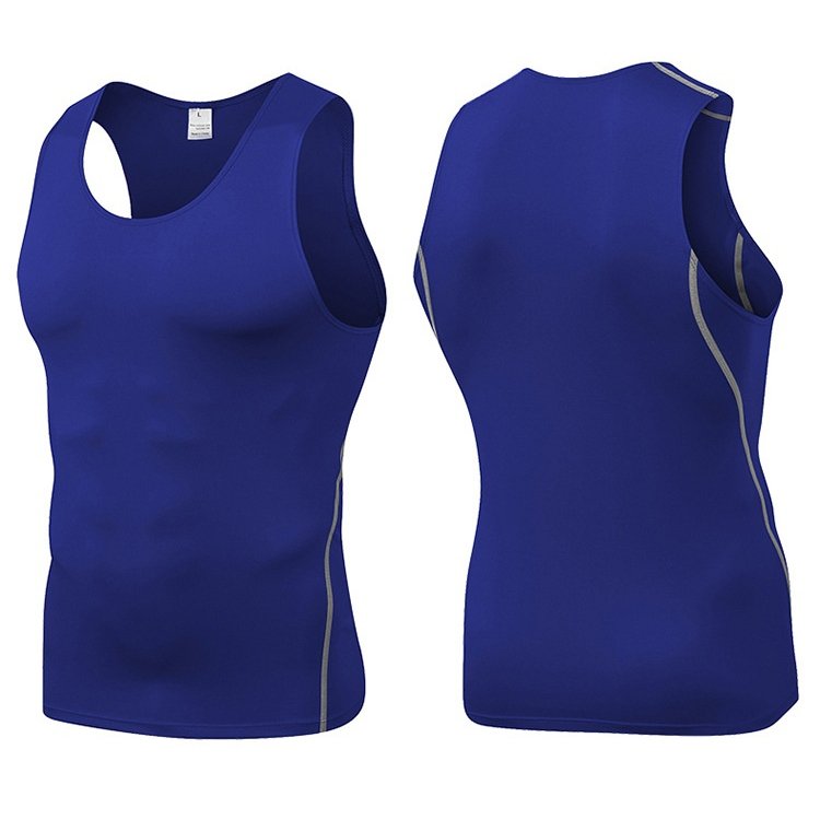 Mens Training Compression 85%polyester 15%spandex Tank Top 1001 print logo 2