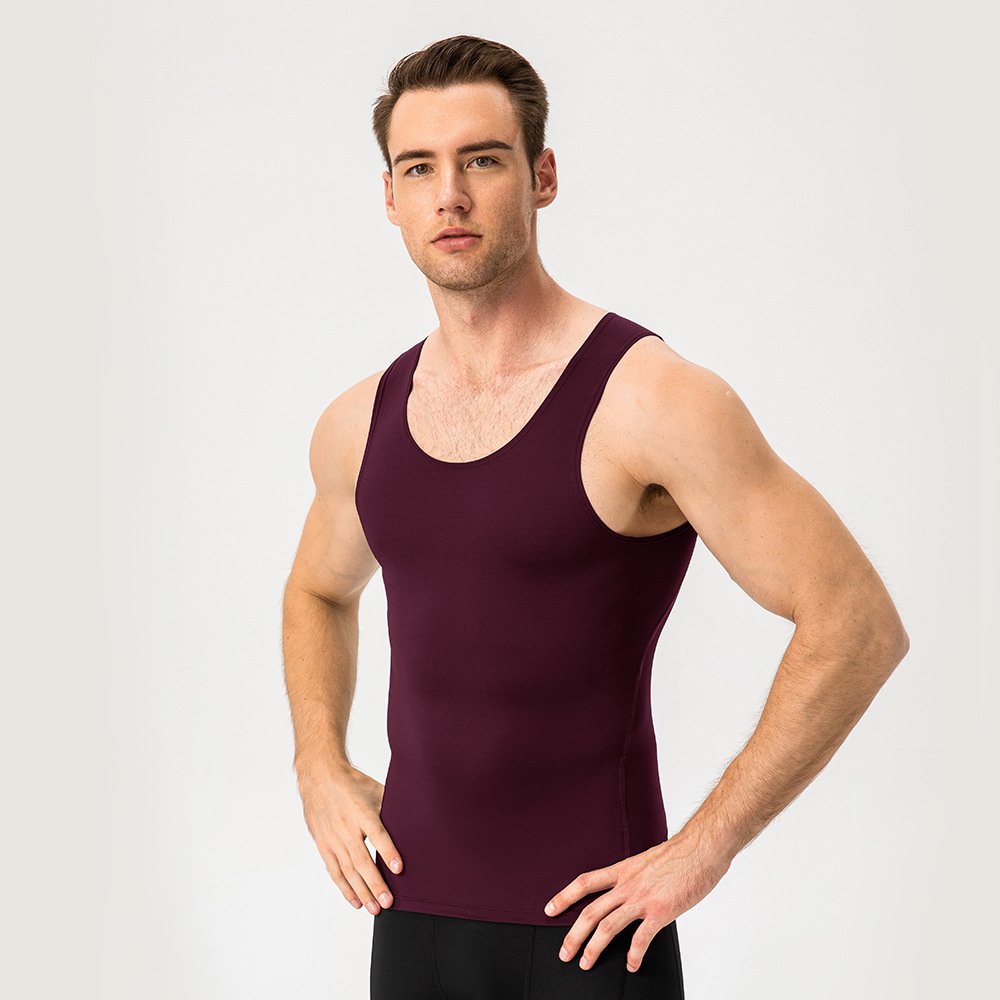Mens Training Compression 85%polyester 15%spandex Tank Top 1001 print logo 29