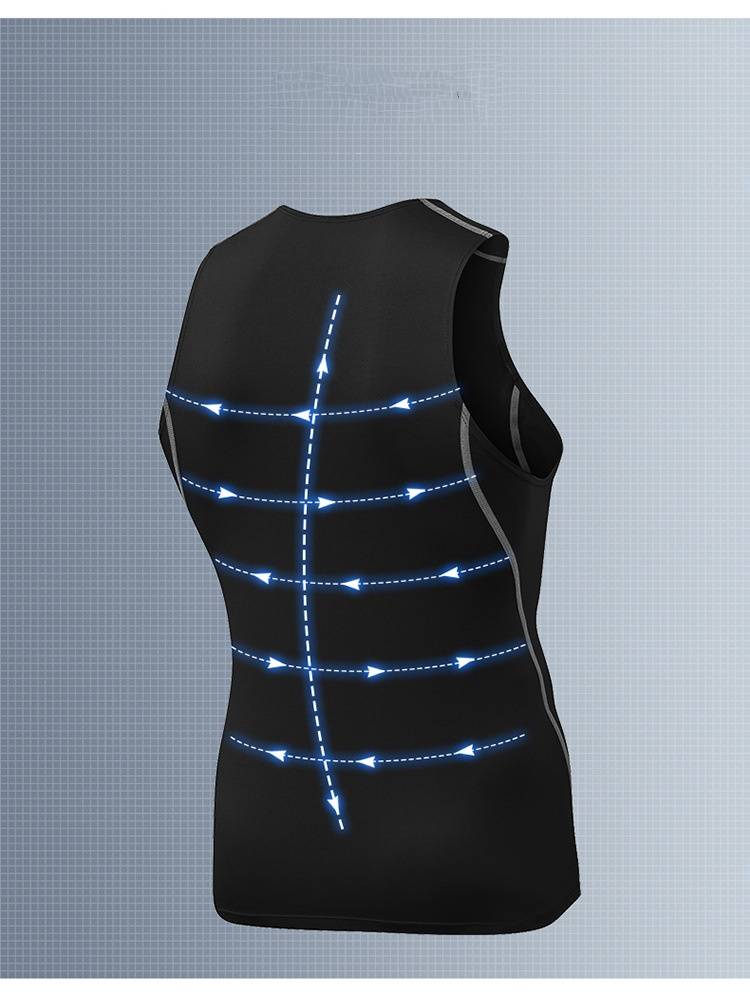 Mens Training Compression 85%polyester 15%spandex Tank Top 1001 print logo 35