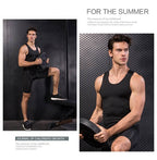 Mens Training Compression 85%polyester 15%spandex Tank Top 1001 print logo 43
