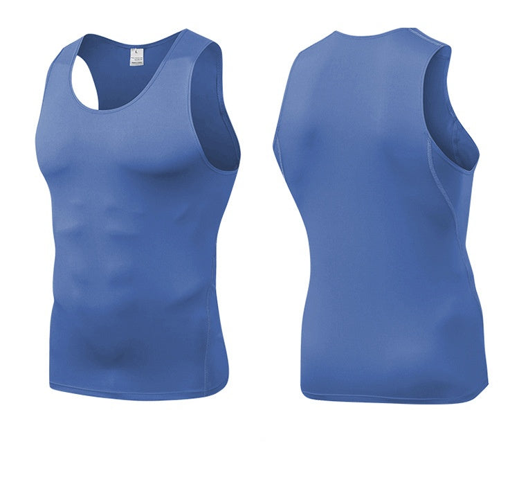 Mens Training Compression 85%polyester 15%spandex Tank Top 1001 print logo 53