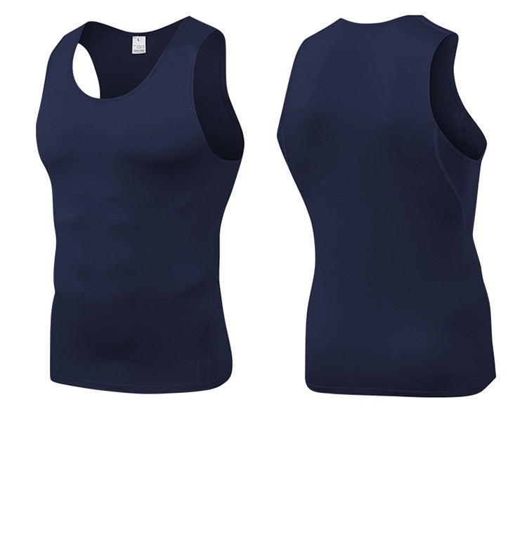 Mens Training Compression 85%polyester 15%spandex Tank Top 1001 print logo 54