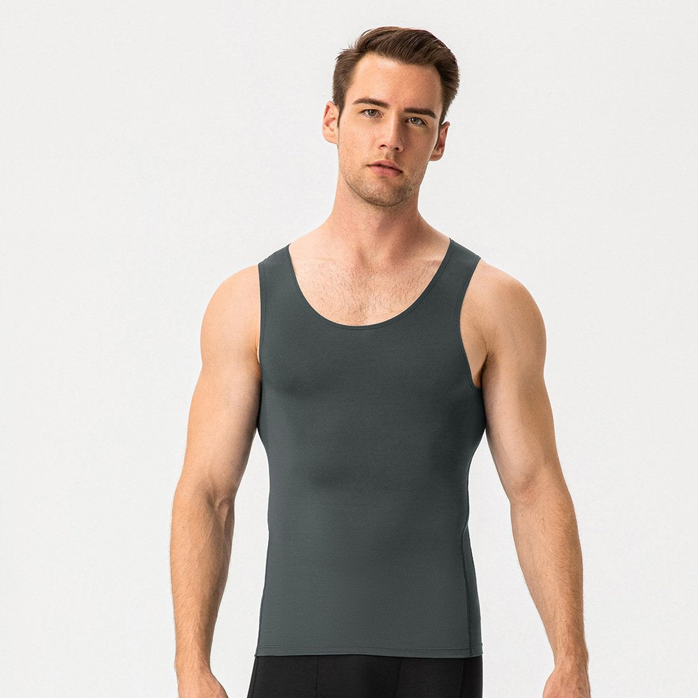 Mens Training Compression 85%polyester 15%spandex Tank Top 1001 print logo 8