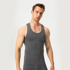 Mens Training Compression 85%polyester 15%spandex Tank Top 1001 print logo 9