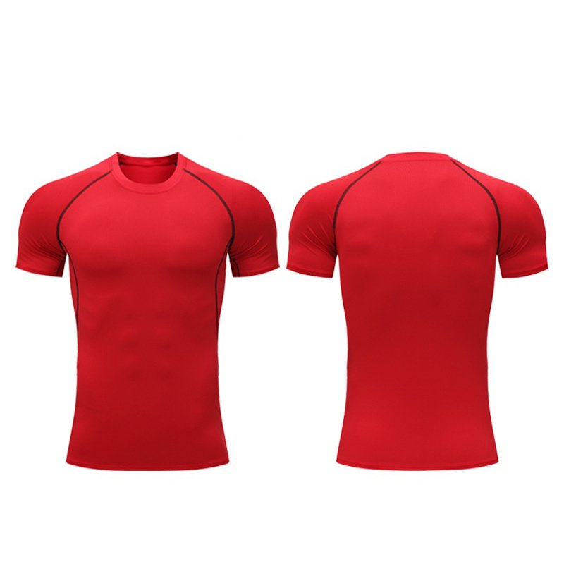 Mens Athletic Compression 90%polyester 10%spandex Tshirt 10081 print logo 1