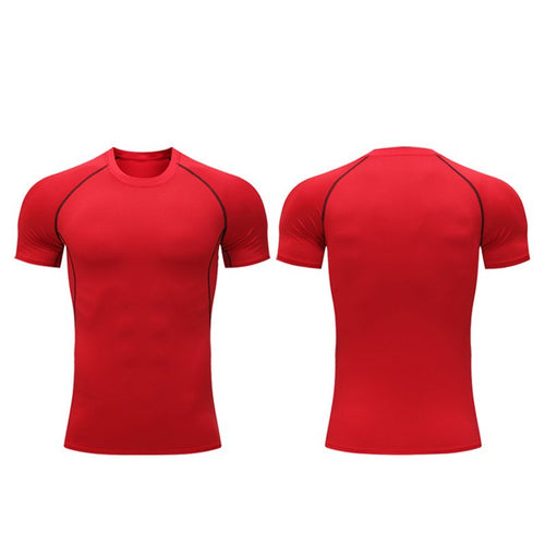 Mens Athletic Compression 90%polyester 10%spandex Tshirt 10081 print logo 1