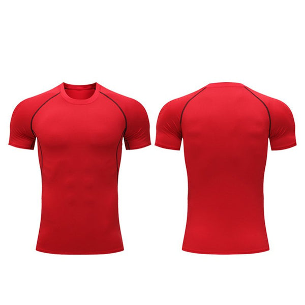Mens Athletic Compression 90%polyester 10%spandex Tshirt 10081 print logo 1