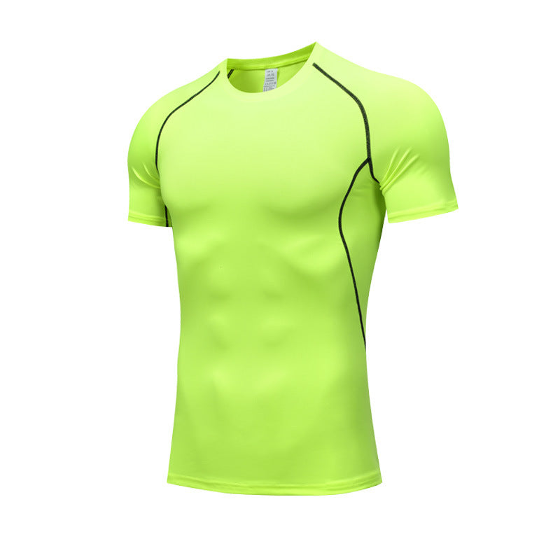 Mens Athletic Compression 90%polyester 10%spandex Tshirt 10081 print logo 19