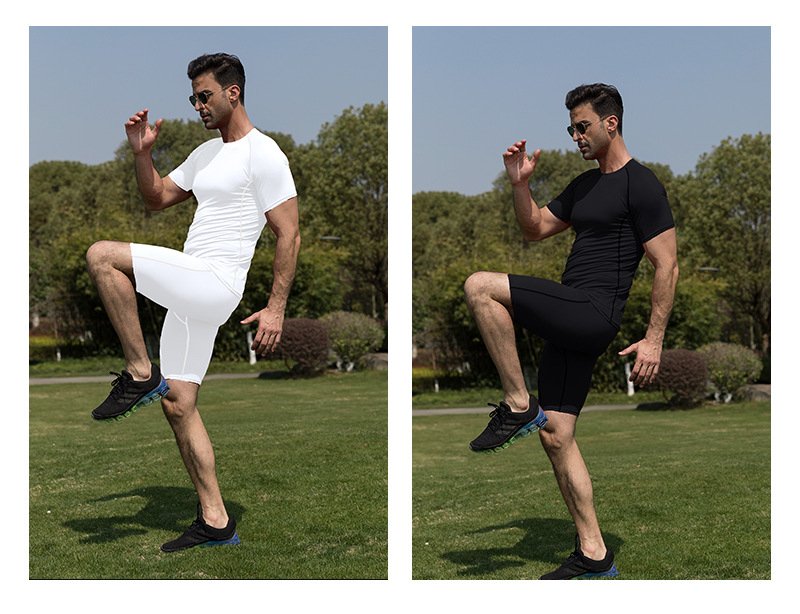 Mens Athletic Compression 90%polyester 10%spandex Tshirt 10081 print logo 24