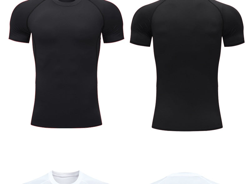 Mens Athletic Compression 90%polyester 10%spandex Tshirt 10081 print logo 26