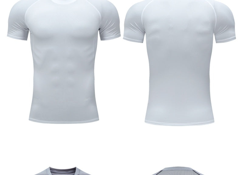 Mens Athletic Compression 90%polyester 10%spandex Tshirt 10081 print logo 27