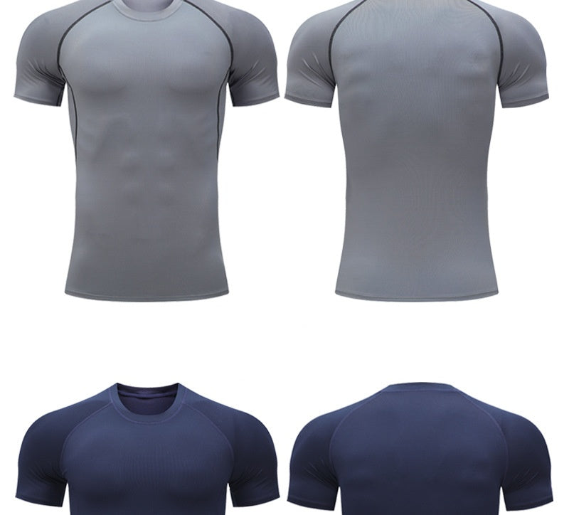 Mens Athletic Compression 90%polyester 10%spandex Tshirt 10081 print logo 28