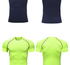Mens Athletic Compression 90%polyester 10%spandex Tshirt 10081 print logo 29