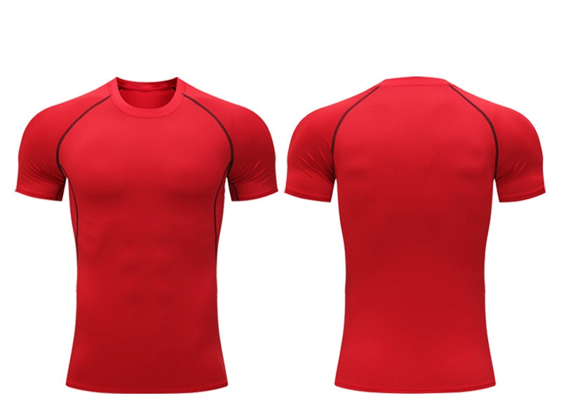 Mens Athletic Compression 90%polyester 10%spandex Tshirt 10081 print logo 31