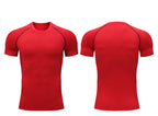 Mens Athletic Compression 90%polyester 10%spandex Tshirt 10081 print logo 31