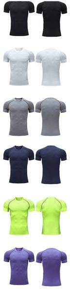 Mens Athletic Compression 90%polyester 10%spandex Tshirt 10081 print logo 32