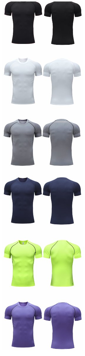 Mens Athletic Compression 90%polyester 10%spandex Tshirt 10081 print logo 32