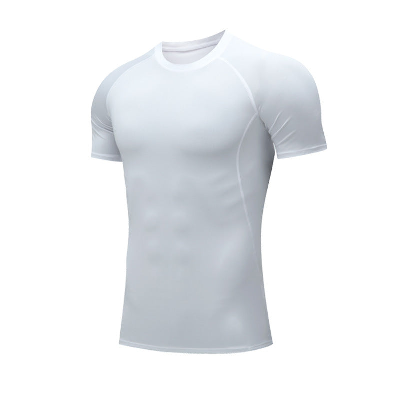Mens Athletic Compression 90%polyester 10%spandex Tshirt 10081 print logo 4