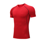 Mens Athletic Compression 90%polyester 10%spandex Tshirt 10081 print logo 6
