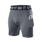 Mens Running Compression 88%Polyester 12%Spandex Shorts G/1011