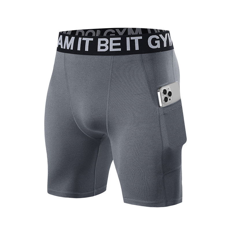 Mens Running Compression 88%Polyester 12%Spandex Shorts G/1011